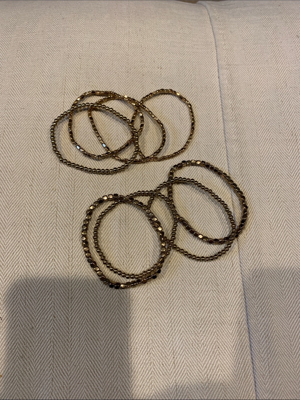 Gold Beaded Stretch Bracelet Set — Elegant Stackable Women’s Bracelets